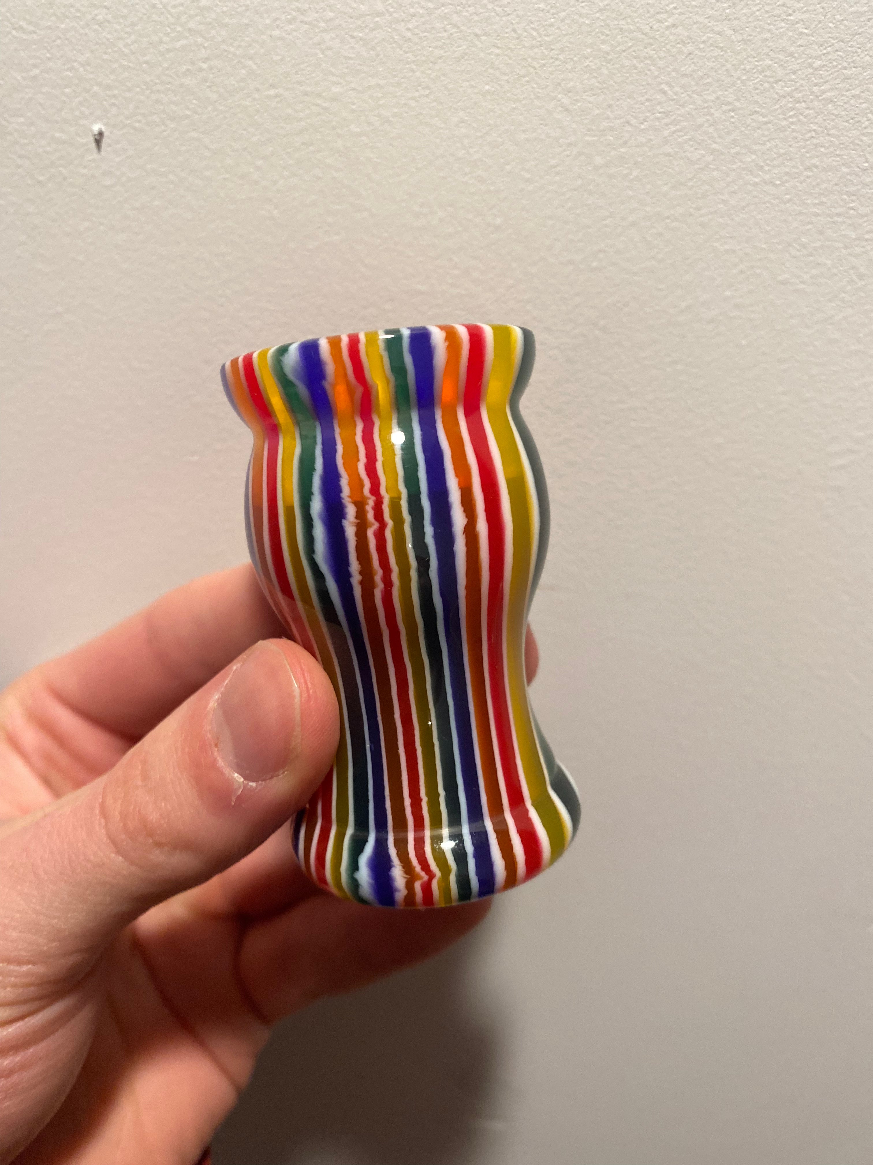 Handcrafted Candy Stripe Shaving Brush Handle - Fits 24mm & 26mm Knots - Premium Factory Second - Perfect for Wet Shaving & Grooming Kits