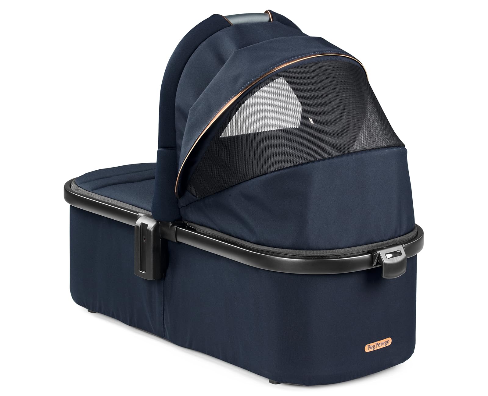 Peg Perego Bassinet with Home Stand for Ypsi Veloce Vivace - Blue Shine (Blue & Copper) | Premium Baby Crib for Nursery, Bedroom & Travel | Safe & Comfortable Infant Sleeper