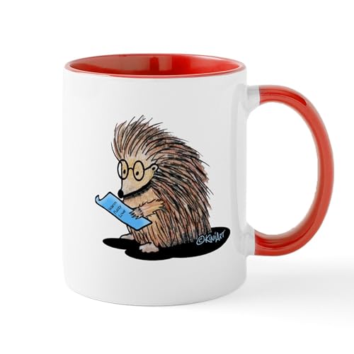 White/Red Inside - Warm Fuzzy Porcupine Mug