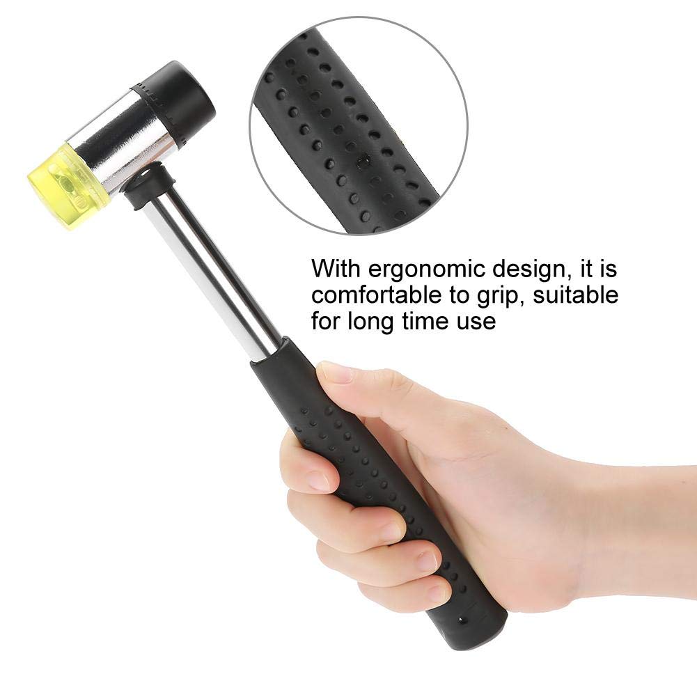 Multi-Function Hammer with Steel Handle & Non-Slip Rubber Grip - Double-Face Head (25mm) for Home Repair, Construction, and DIY Projects