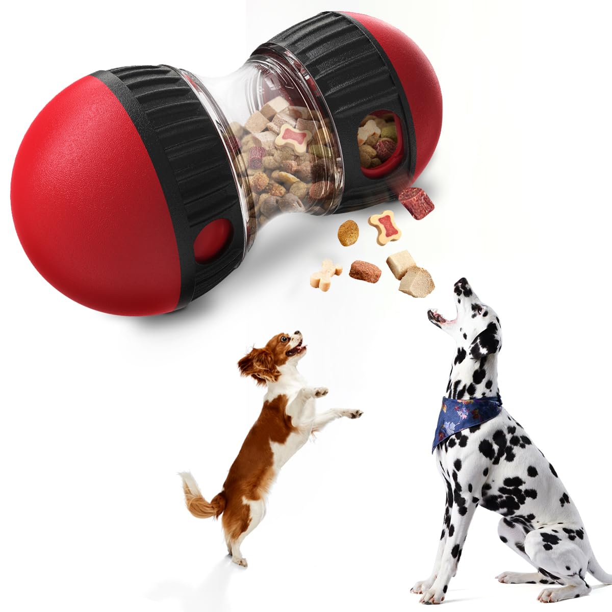 Interactive Treat Dispensing Dog Toys & Adjustable Slow Feeder Ball - Puzzle Toy for Mental Stimulation - Keeps Dogs Busy & Entertained - Perfect for Mealtime, Training & Boredom Relief