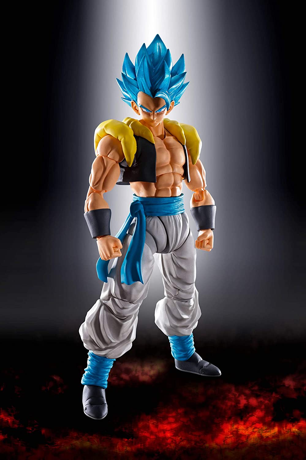 Dragon Ball Super S.H.Figuarts Gogeta Super Saiyan God Super Saiyan 6-Inch Action Figure - Collectible Anime Toy for Display & Battle Scenes