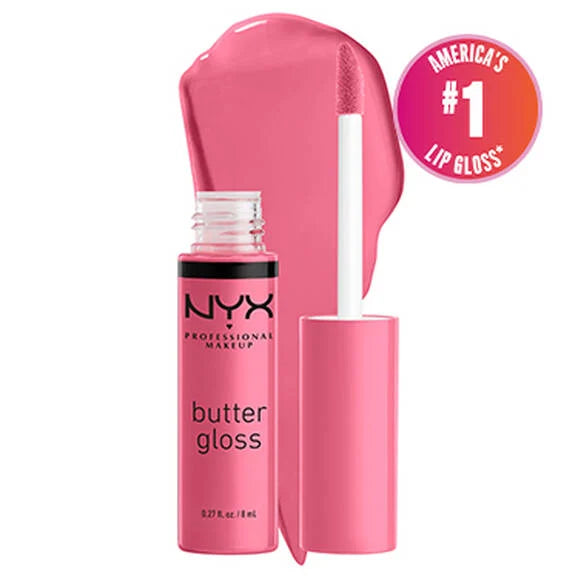 NYX Professional Makeup Butter Gloss - Hydrating Lip Gloss with Sheer Shine, Non-Sticky Formula for Smooth Lips - Perfect for Everyday Wear & Special Occasions