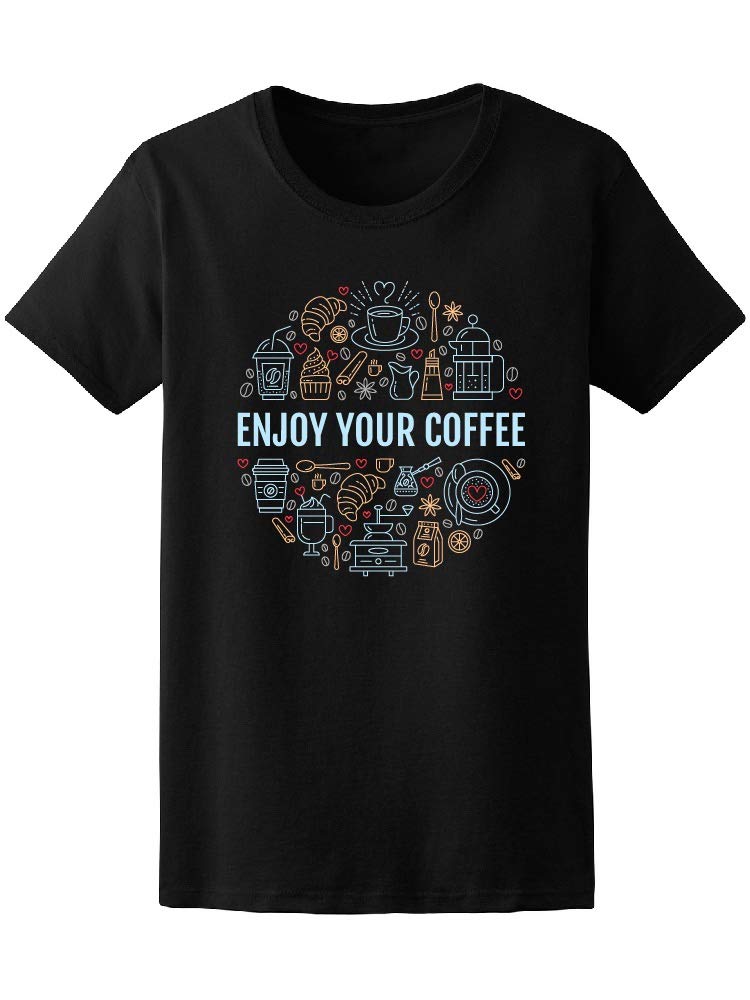 Enjoy Your Coffee T-Shirt for Men - Comfortable Casual Wear for Coffee Lovers, Perfect for Morning Brews & Cafe Hangouts