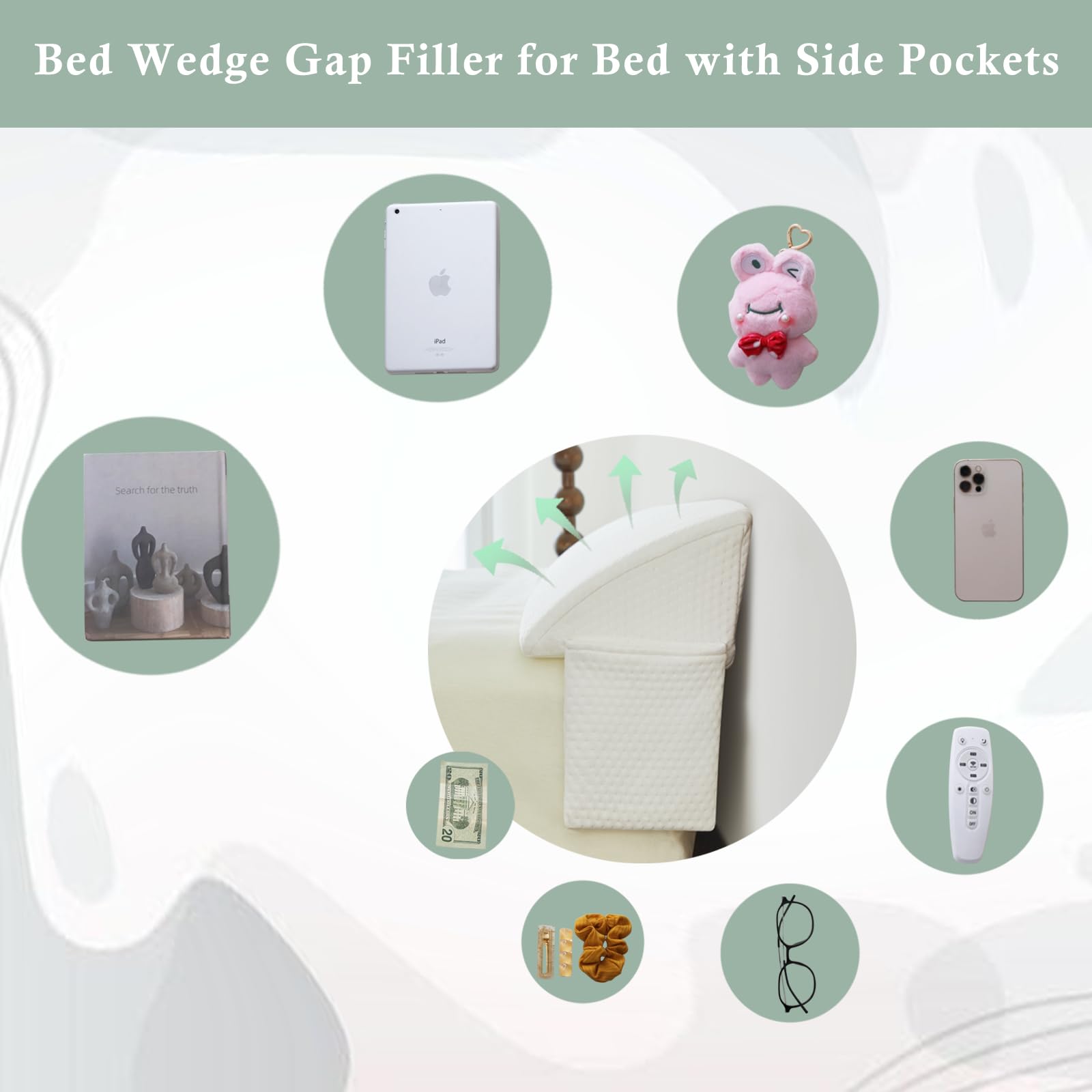 King Size Bed Wedge Pillow (76