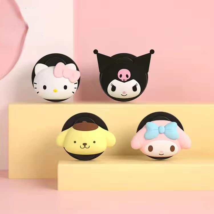 Cute Hello Kitty Car Hooks - Strong Bearing Capacity Mini Car Accessories with Stickers - Pink Silicone Car Clips for Air Vents & Seats - Perfect for Organizing Keys, Masks & Small Items in Car, Home or Office