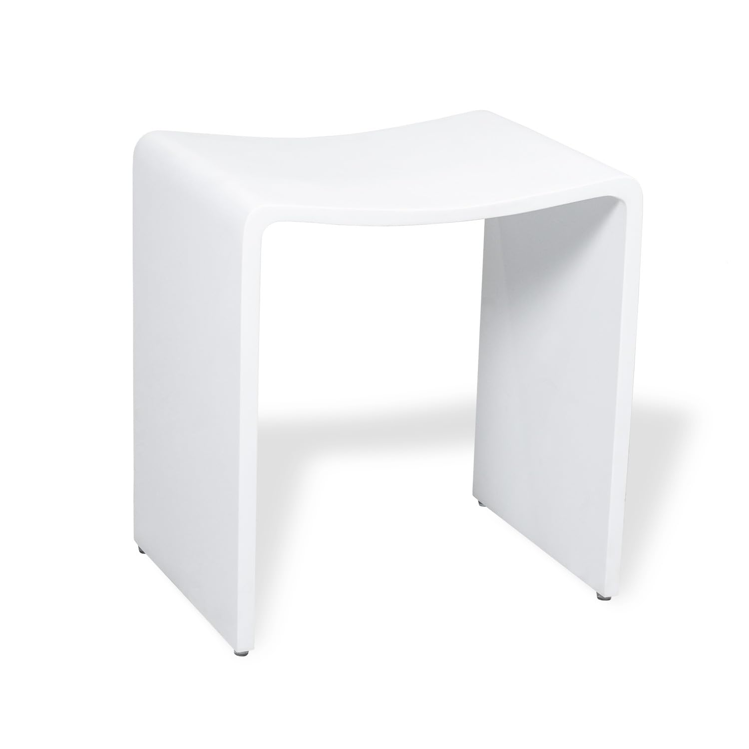Refine RM2 Waterproof Shower Chair - White Bath Seat with Non-Slip Base, 300 lbs Weight Capacity, FSA/HSA Eligible Medical Shower Stool (17