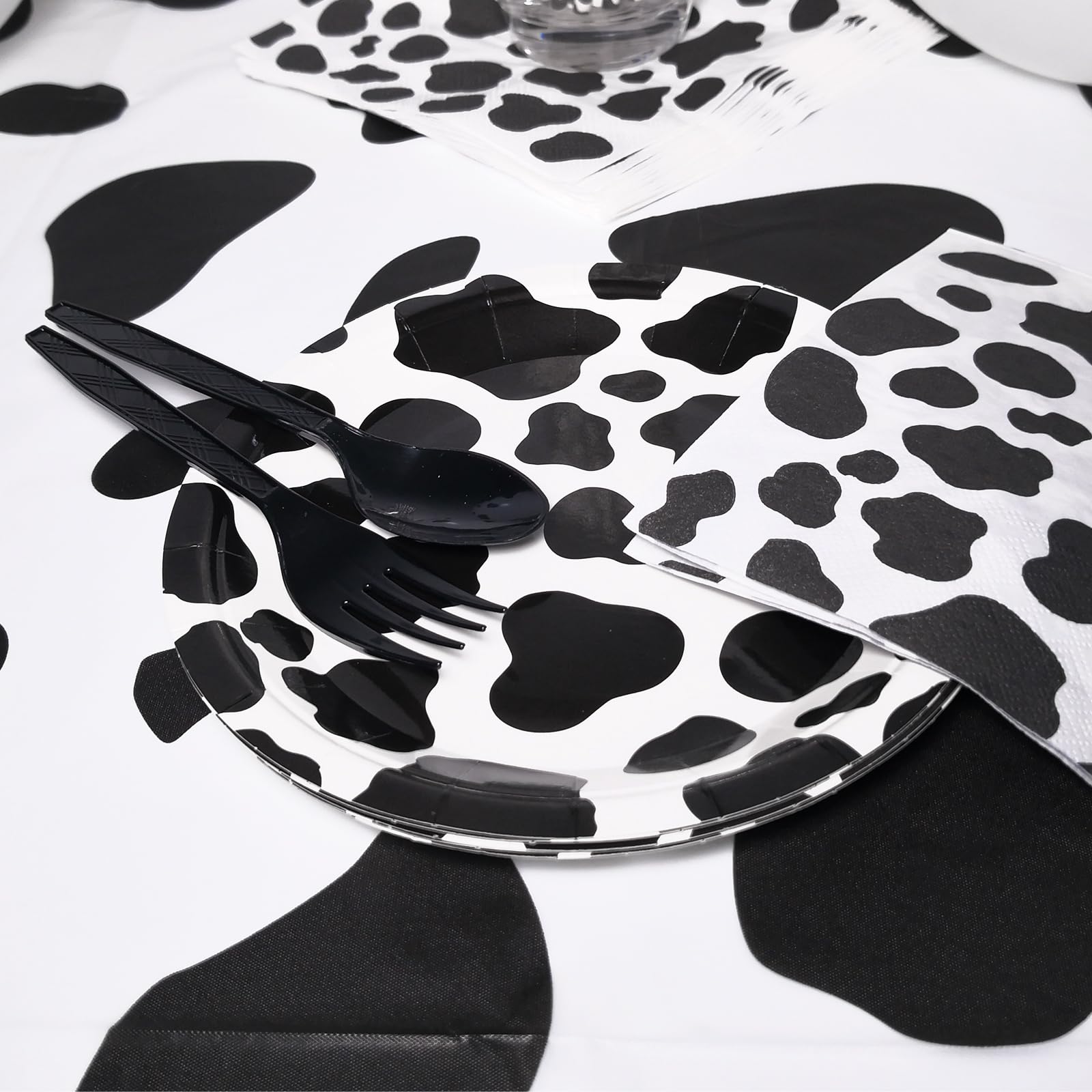 Cow Print Birthday Party Decorations for Girls & Boys - Farm Themed Plates, Napkins & Party Favors - Perfect for Cowboy Baby Showers, Farm Birthday Parties & Western Celebrations