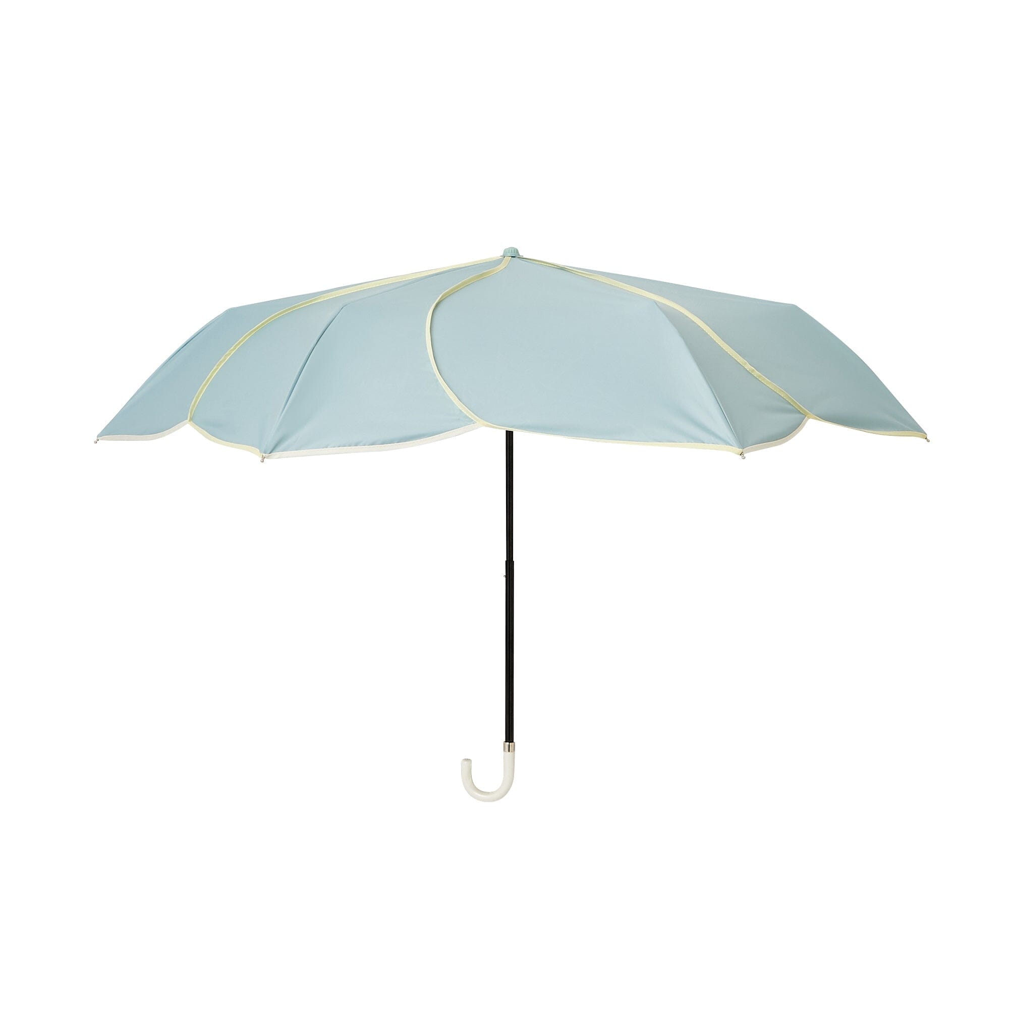Bicolor Piping Compact Parasol Umbrella 47cm Green - Perfect for Beach, Garden, and Outdoor Sun Protection