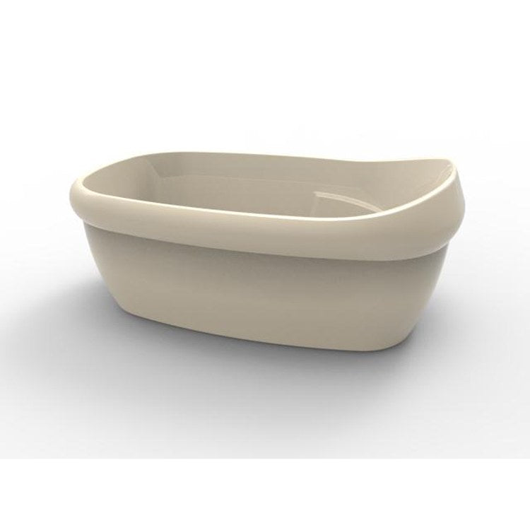 Jacqueline Freestanding Acrylic Air Tub - 6 Hydrotherapy Jets, Oval Biscuit Design, 66 x 40 x 30.5 Inches - Luxury Bathroom Spa Experience for Relaxation & Muscle Relief