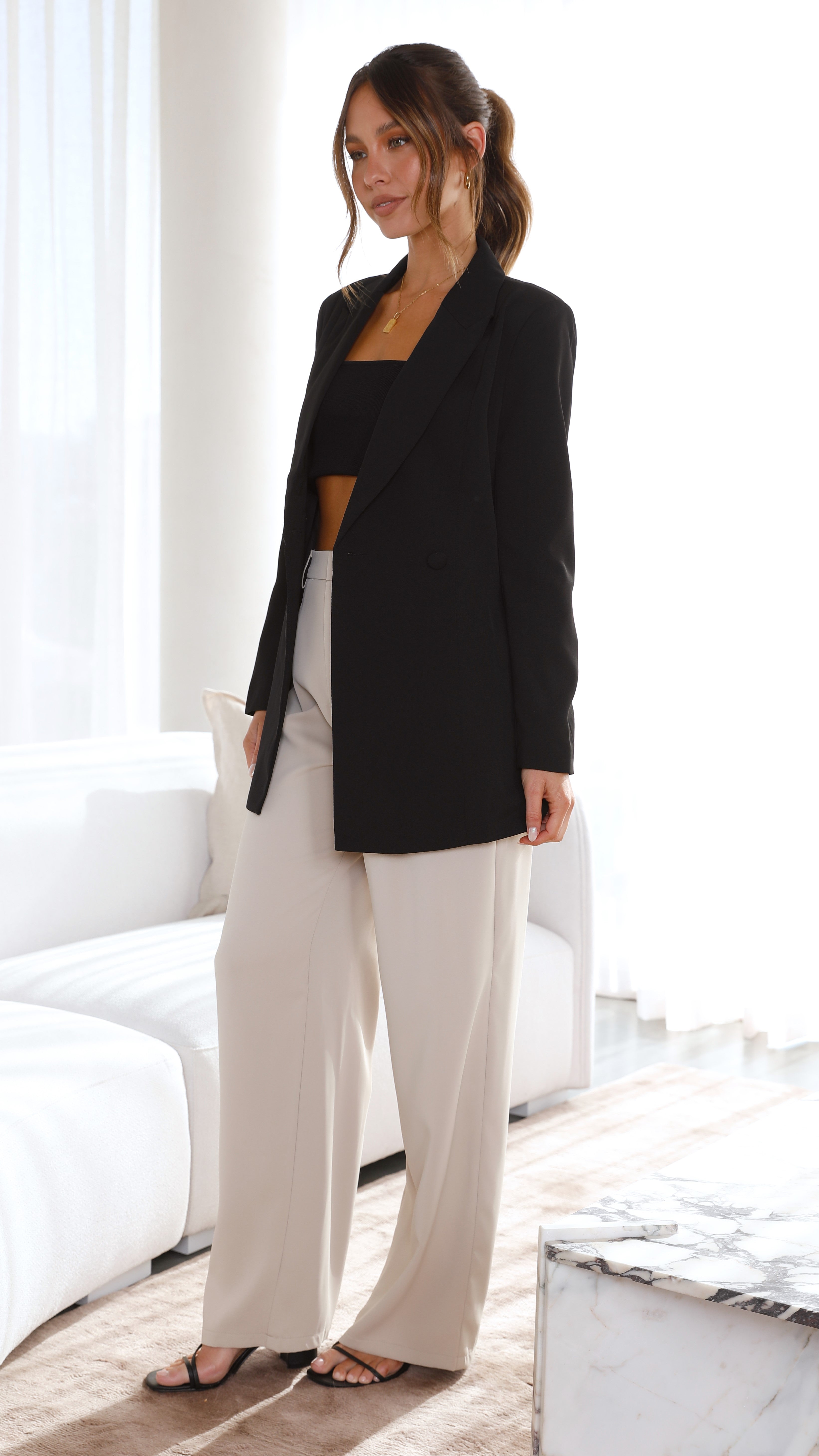 Stylish Hada Blazer for Women - Classic Black Blazer Jacket for Office, Business Meetings & Formal Occasions