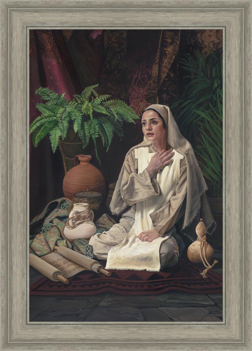 Behold Thy Handmaiden - Elegant Christian Home Decor for Prayer & Meditation | Perfect for Church Altars, Home Worship Spaces & Gift Giving