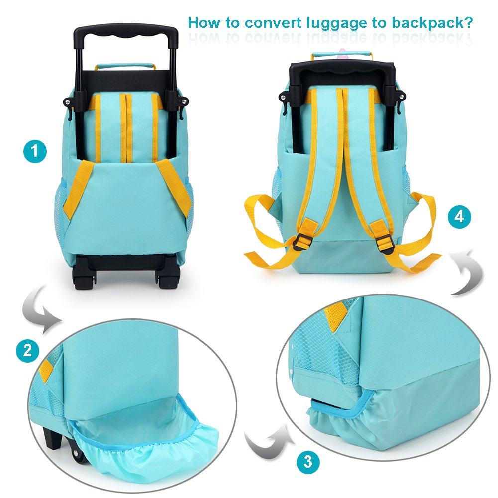 Yodo 3-Way Kids Suitcase Luggage with Wheels - Toddler Rolling Backpack for Travel, School & Daycare | Carry-On, Ride-On & Pull-Along Functionality for Boys & Girls