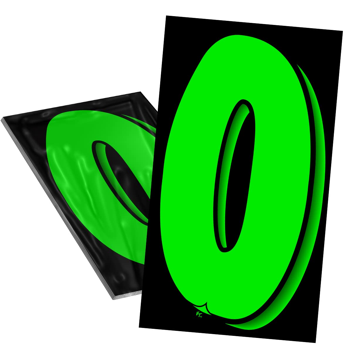 VERSA-TAGS 11.5 Inch Chartreuse Green & Black Numbered Windshield Pricing Stickers for Car Dealers - Perfect for Vehicle Pricing, Inventory Management & Lot Organization