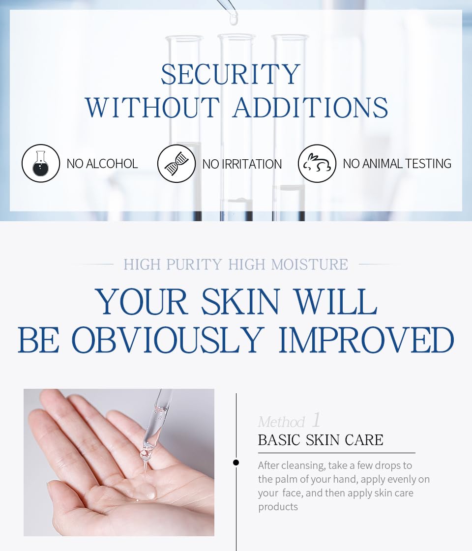 2 Pcs Hyaluronic Acid Serum for Face with Tremella Extract - 2.02 oz Deep Hydrating Facial Serum for Day & Night Use, Boosts Collagen Production | Perfect for Dry Skin Care & Anti-Aging Routine