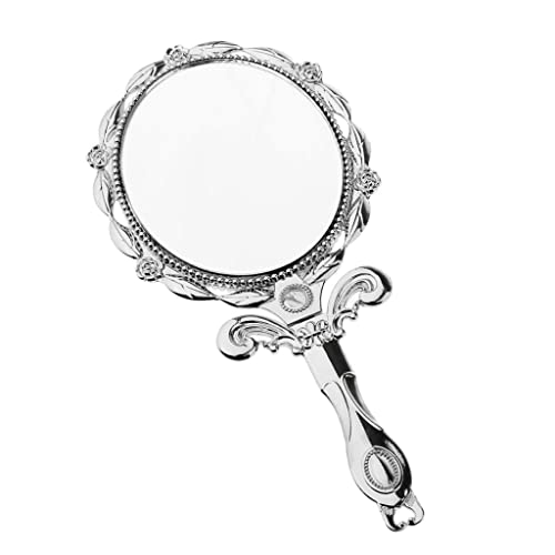 DYNWAVE Oval Handheld Mirror - Wall Mountable Vanity Mirror for Makeup & Hair Styling - Perfect for Bedroom, Bathroom & Dressing Table