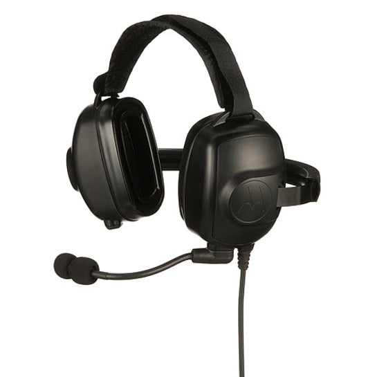 Motorola PMLN6853 Heavy Duty Behind-the-Head Headset with Noise Cancellation - Durable Office Headset for Call Centers, Warehouse & Industrial Use