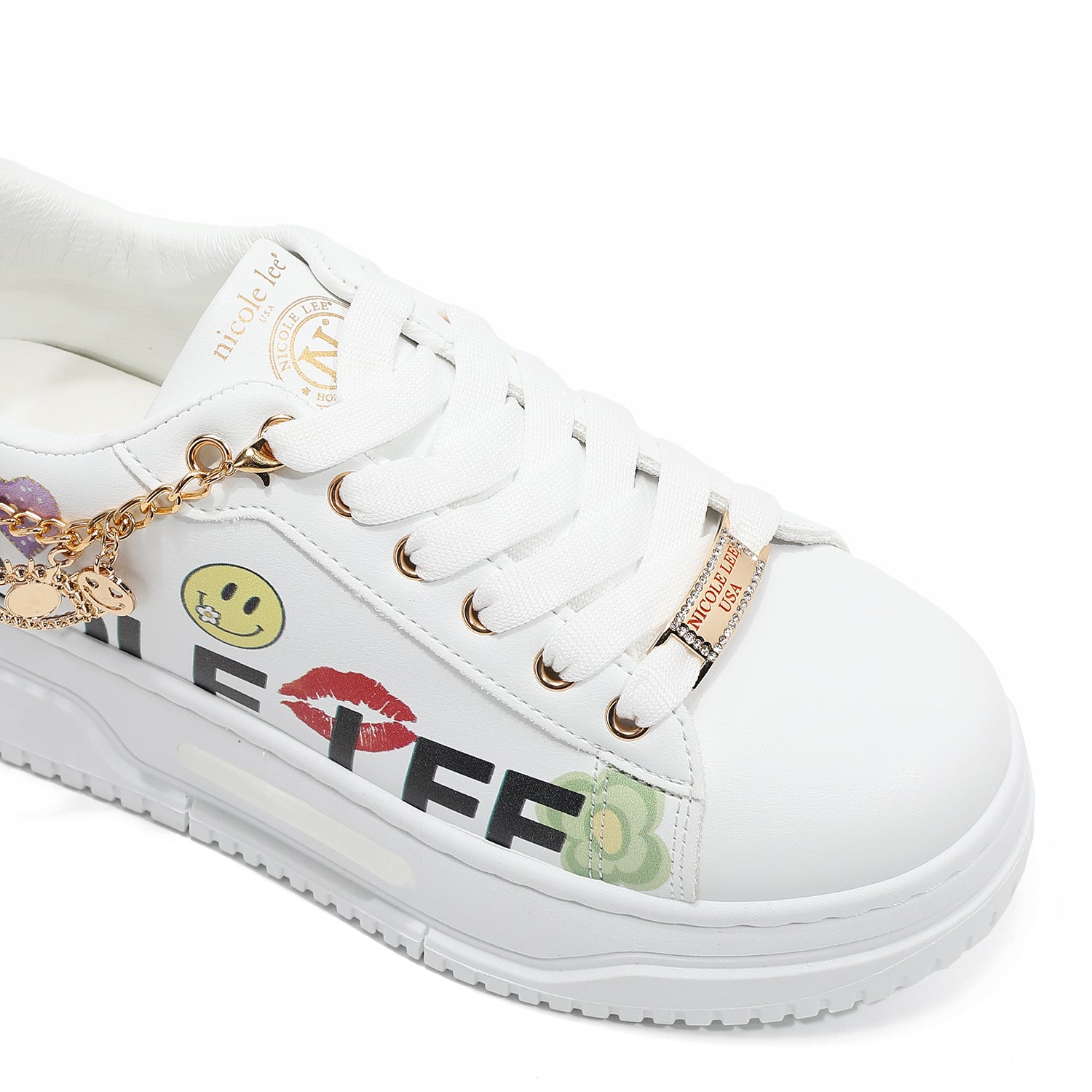 Stylish Women's Fashion Sneakers with Charm Accents - Comfortable Casual Shoes for Walking, Running & Everyday Wear
