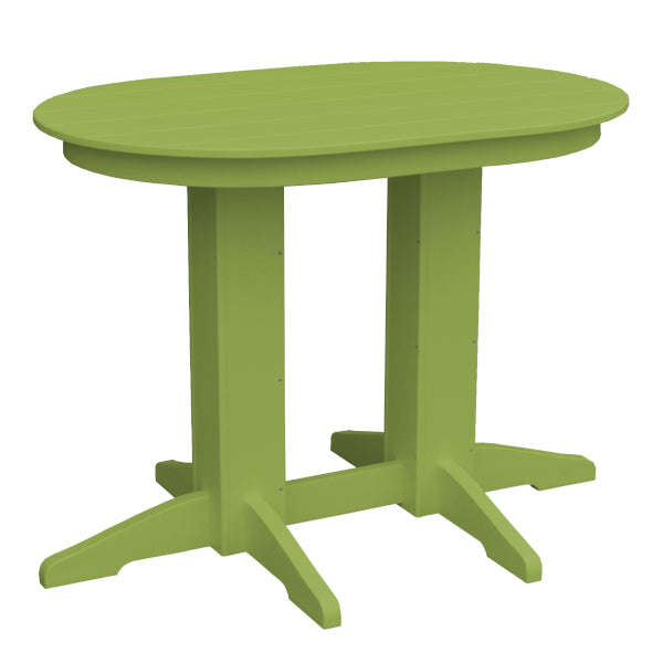 Modern Oval Counter Table for Kitchen & Bar - Stylish Dining & Entertaining Solution - Perfect for Breakfast Nook, Kitchen Island or Home Bar Setup