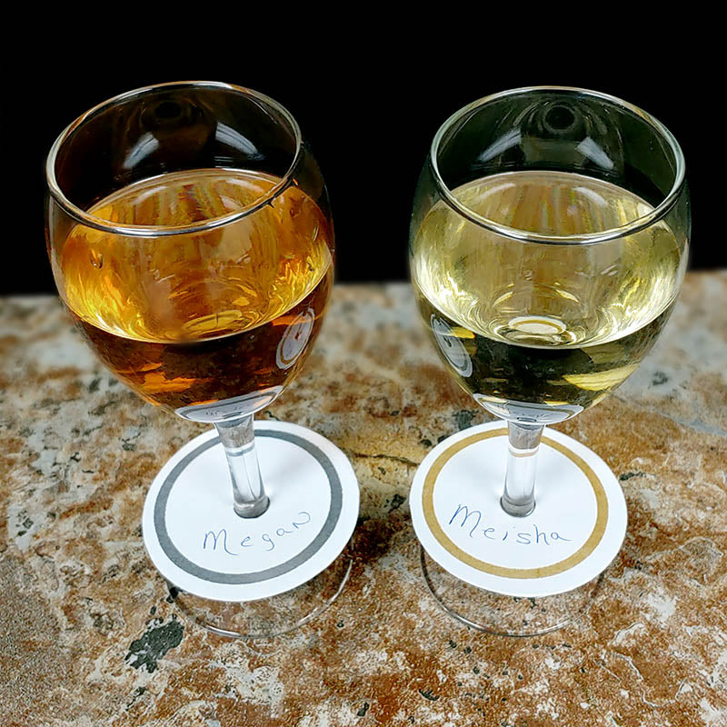 50 Pack Drink Name Paper Collars - Disposable Beverage Label Collars for Coffee Cups, Wine Glasses & Party Drinks (Perfect for Cafes, Bars & Events)