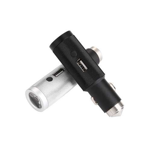 Bakeey LED Flashlight with Window Breaker & Fast Car Charger - Emergency Tool for Mobile Phone, Tablet, Camera, MP4 - Perfect for Road Trips, Camping & Power Outages