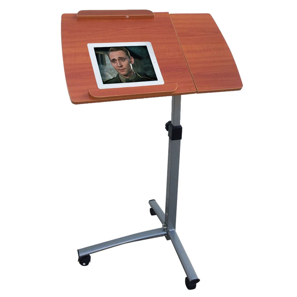 Adjustable Rolling Laptop Desk with Angle & Height Control - Mobile Laptop Stand Cart, Over-Bed Workstation, Home Office Computer Desk for Notebooks, Ideal for Small Spaces & Remote Work