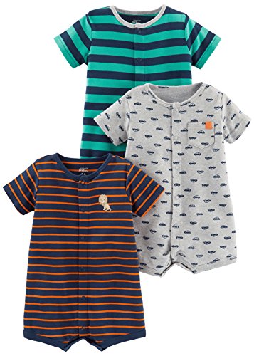 Grey Cars/Navy Lion/Turquoise Green Horizontal Stripe