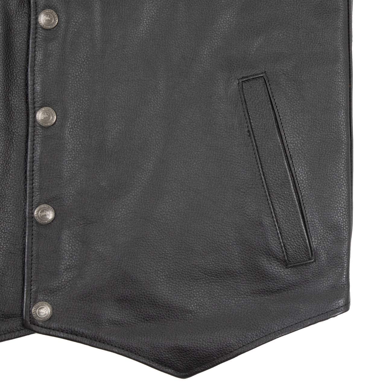 Wyoming Traders Men's Black Dover Leather Concealed Carry Vest - Durable & Stylish for Outdoor Activities, Hunting & Everyday Wear