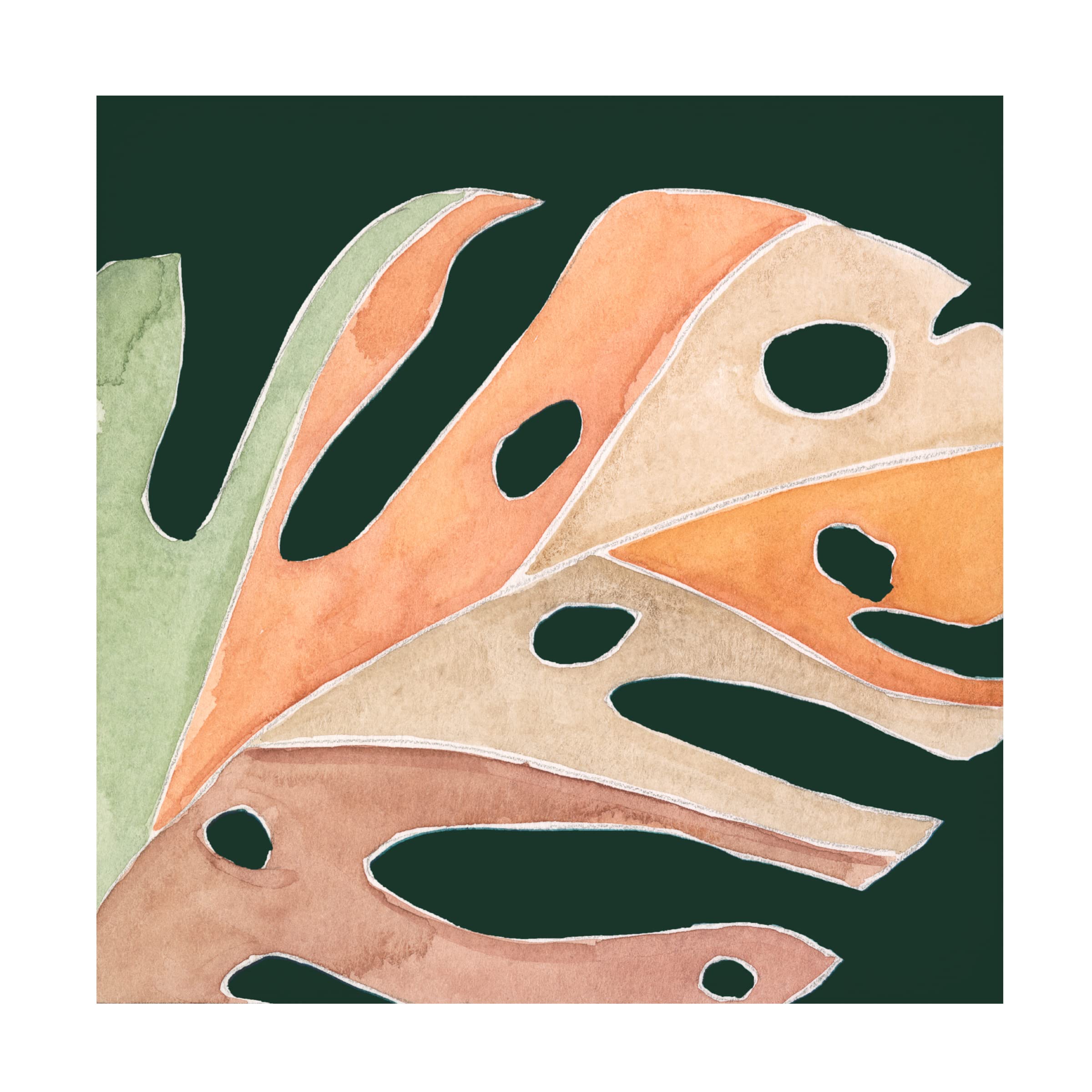 Trademark Fine Art 'Palm Grove I' Canvas Wall Art by Melissa Wang - Tropical Beach Decor for Living Room, Bedroom & Office