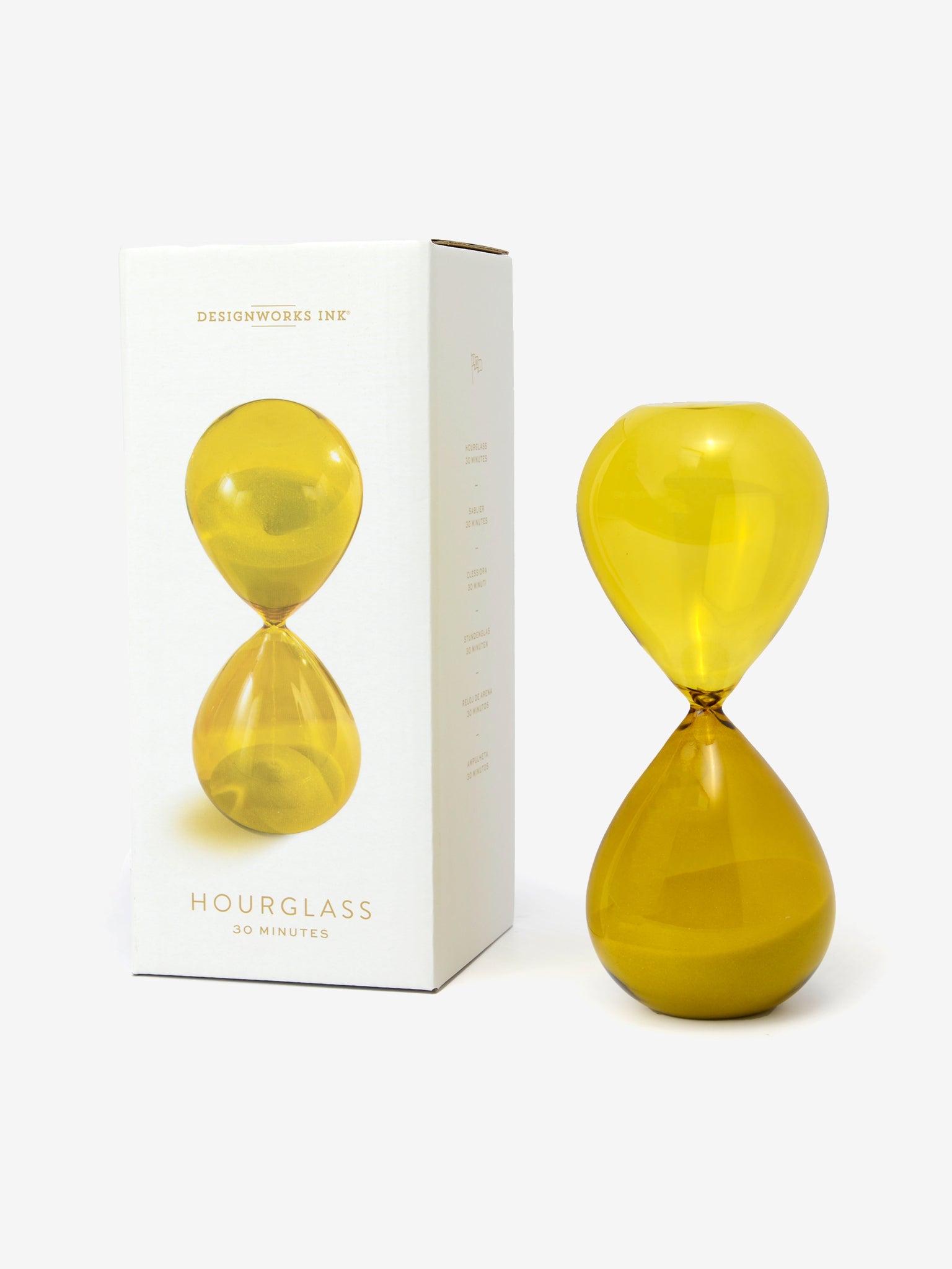 Designworks Ink 30-Minute Hourglass Sand Timer - Chartreuse Green for Productivity, Cooking, Games & Classroom Activities