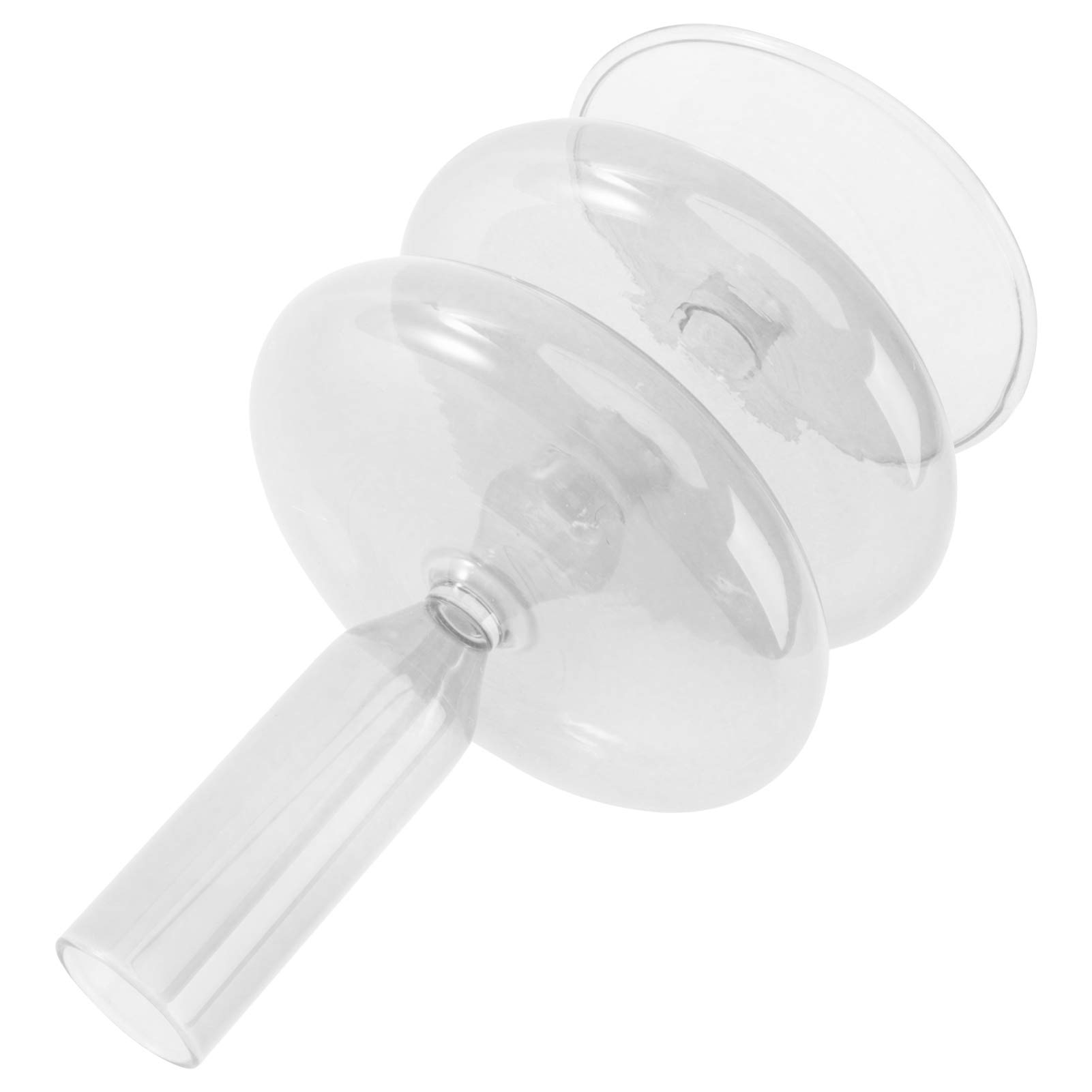 PartyKindom Nordic Style Glass Candle Holder - Transparent Glass Cup Candlestick for Wedding, Birthday, Bathroom, Dining & Living Room Decor | Elegant Centerpiece for Home Decor & Romantic Ambiance