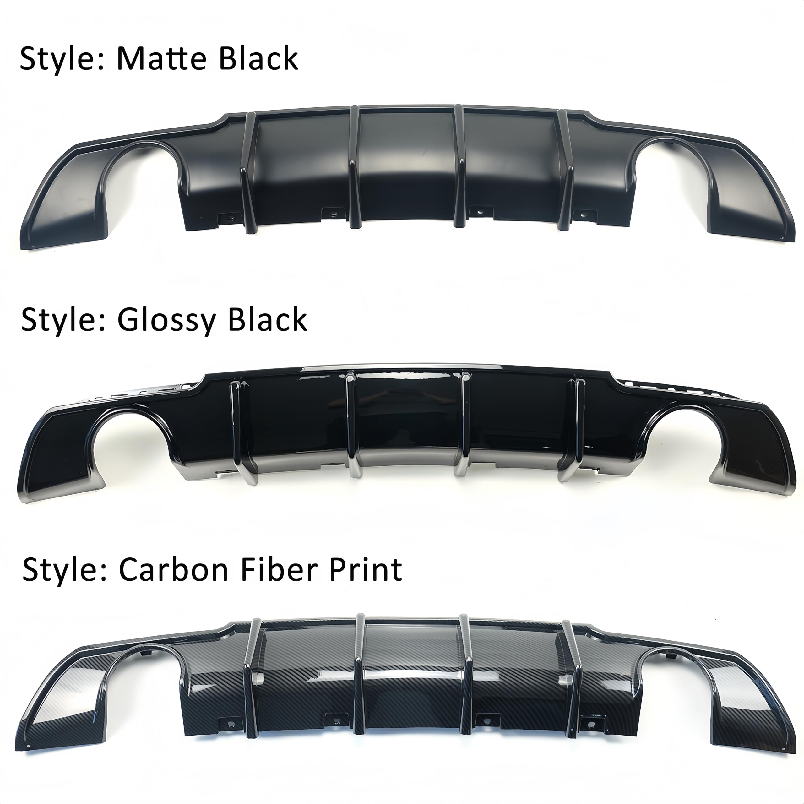 Glossy Black Rear Diffuser Lip for 2015-2023 Chrysler 300 SRT | Lower Valance Bumper Molding | Shark Fin Splitter Upgrade | Enhances Aerodynamics & Sporty Look | Perfect for Car Shows & Performance Tuning