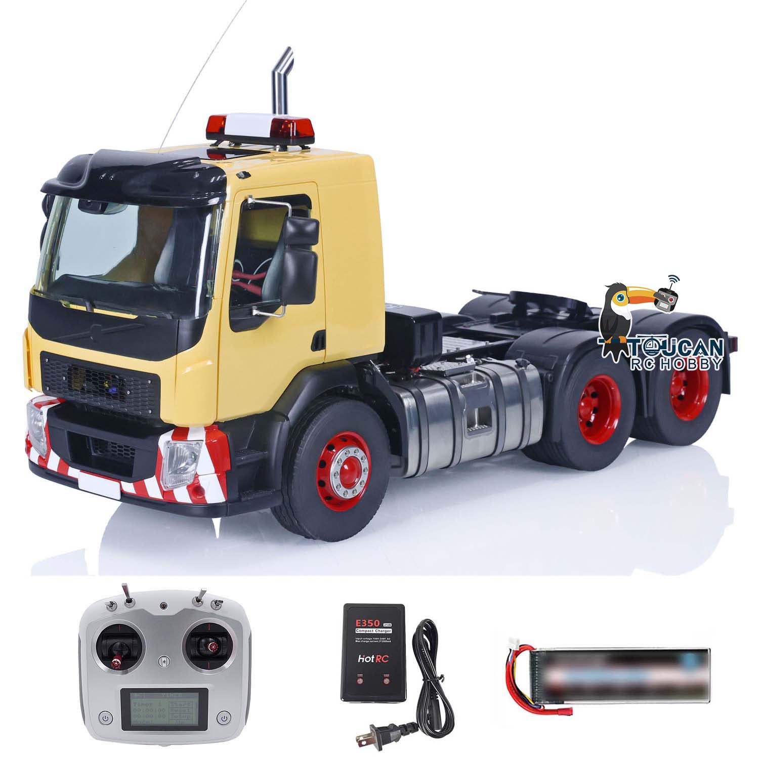 LESU 1/14 Scale 6x6 RC Tractor Truck - 3 Axles Remote Control Car Model, Painted & Assembled, DIY Off-Road Vehicle for Adults & Hobbyists - Perfect for Crawling, Trail Adventures & RC Enthusiast Collections