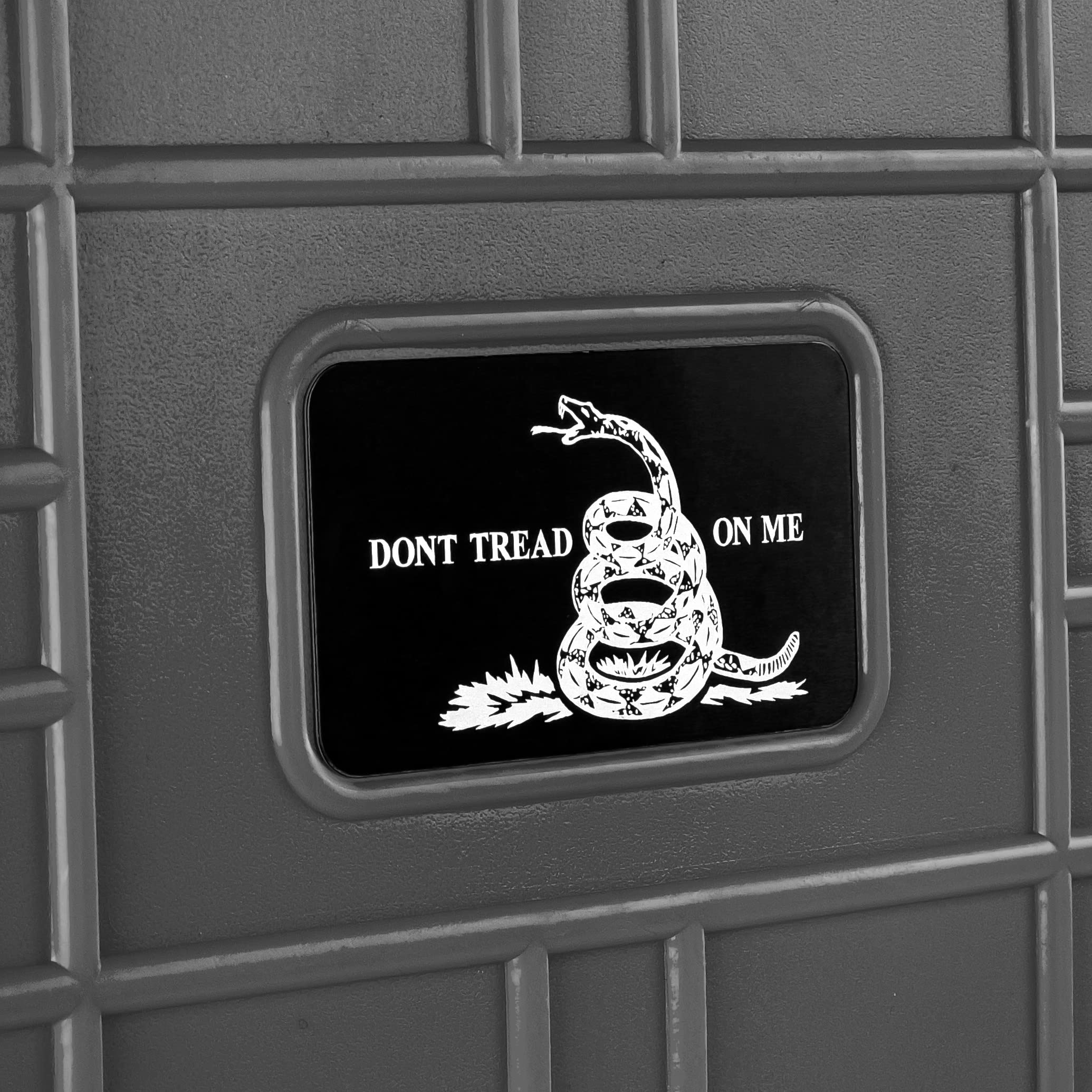 Eylar Don't Tread On Me Hard Pistol Case - X-Small Gray Protective Gun Storage for Handguns | Perfect for Range, Travel & Home Security