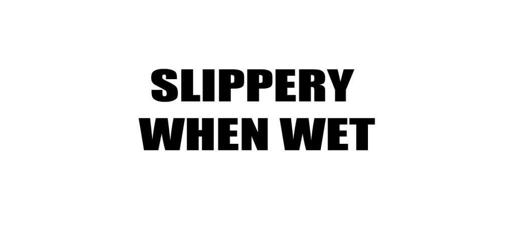 Non-Slip 'Slippery When Wet' Vinyl Decal Sticker for Car, Laptop, Wall - Waterproof & Durable for Outdoor & Indoor Use