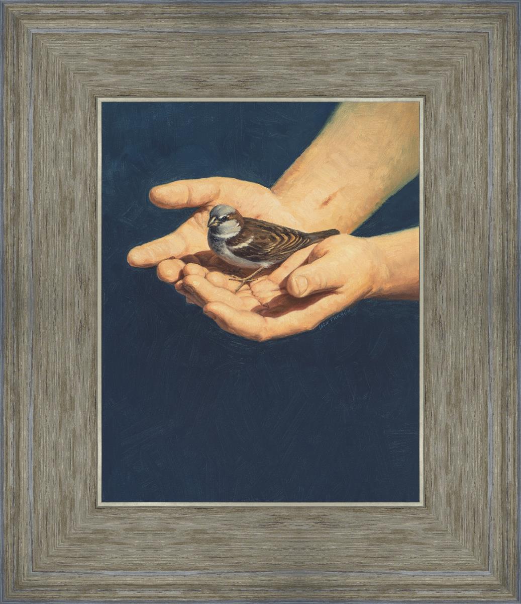Always in His Care - Christian Inspirational Wall Art for Home & Office Decor - Perfect for Living Room, Bedroom, and Gift Giving