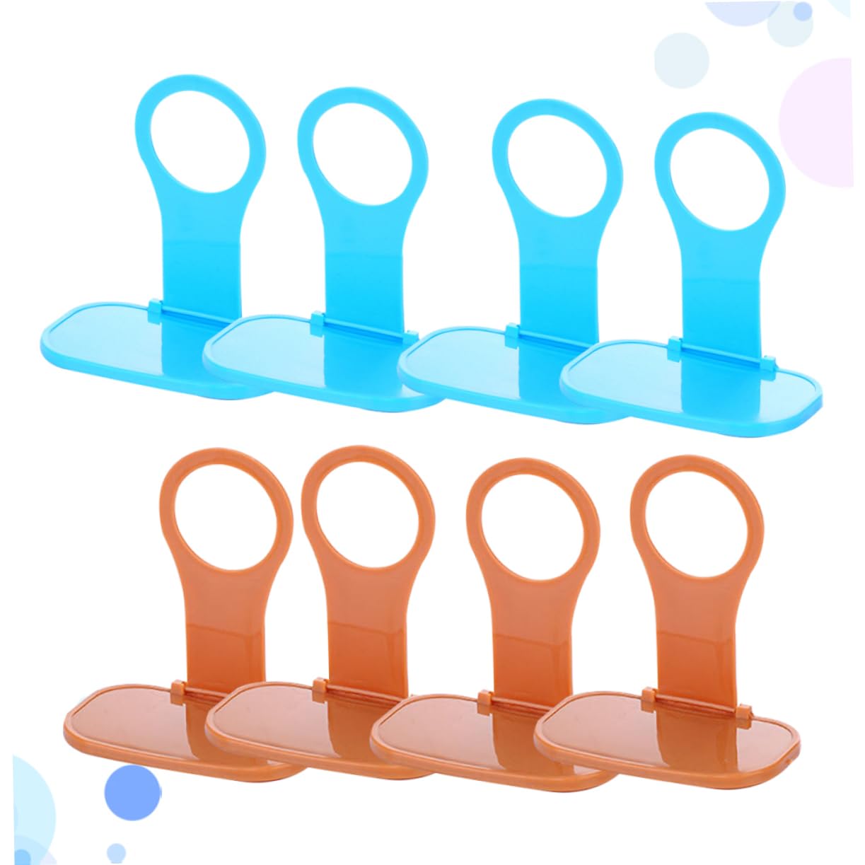 8-Pack Homoyoyo Wall Mount Phone Holder - Adjustable Foldable Phone Stand for iPhone, Samsung, Galaxy - Perfect for Kitchen, Bathroom, Bedroom & Office Organization