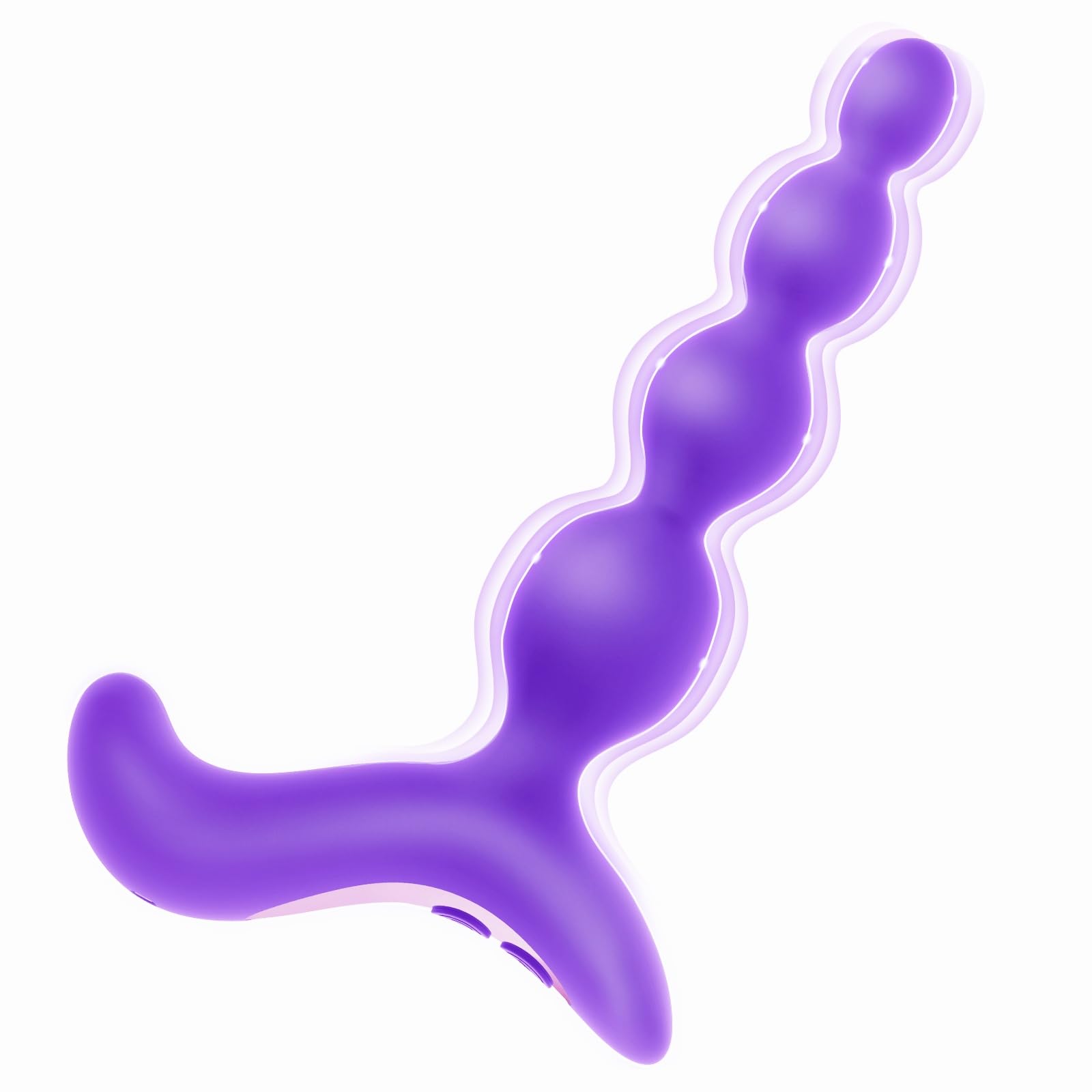 **Vibrating Anal Beads & Butt Plug - Prostate Massager for Men, G-Spot Stimulator for Women, Couples Adult Sex Toy with Powerful Vibrations (Dark Purple) - Perfect for Solo Play & Couples Intimacy**