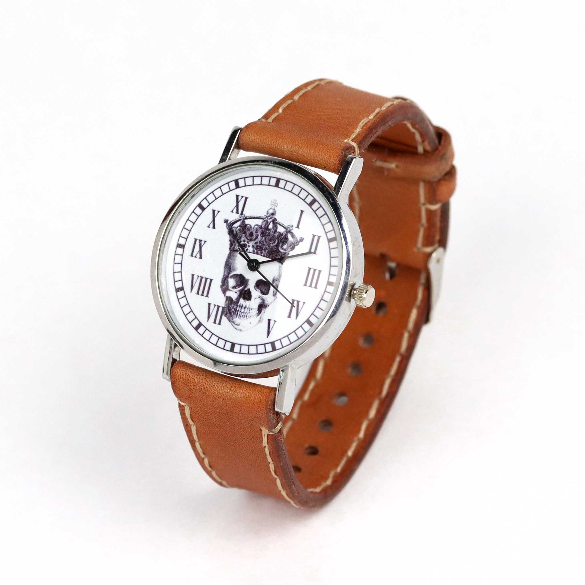 Skeleton King Skeleton Mechanical Wrist Watch for Men - Luxury Open Heart Design, Stainless Steel Band - Perfect for Business, Formal Events & Gift Giving