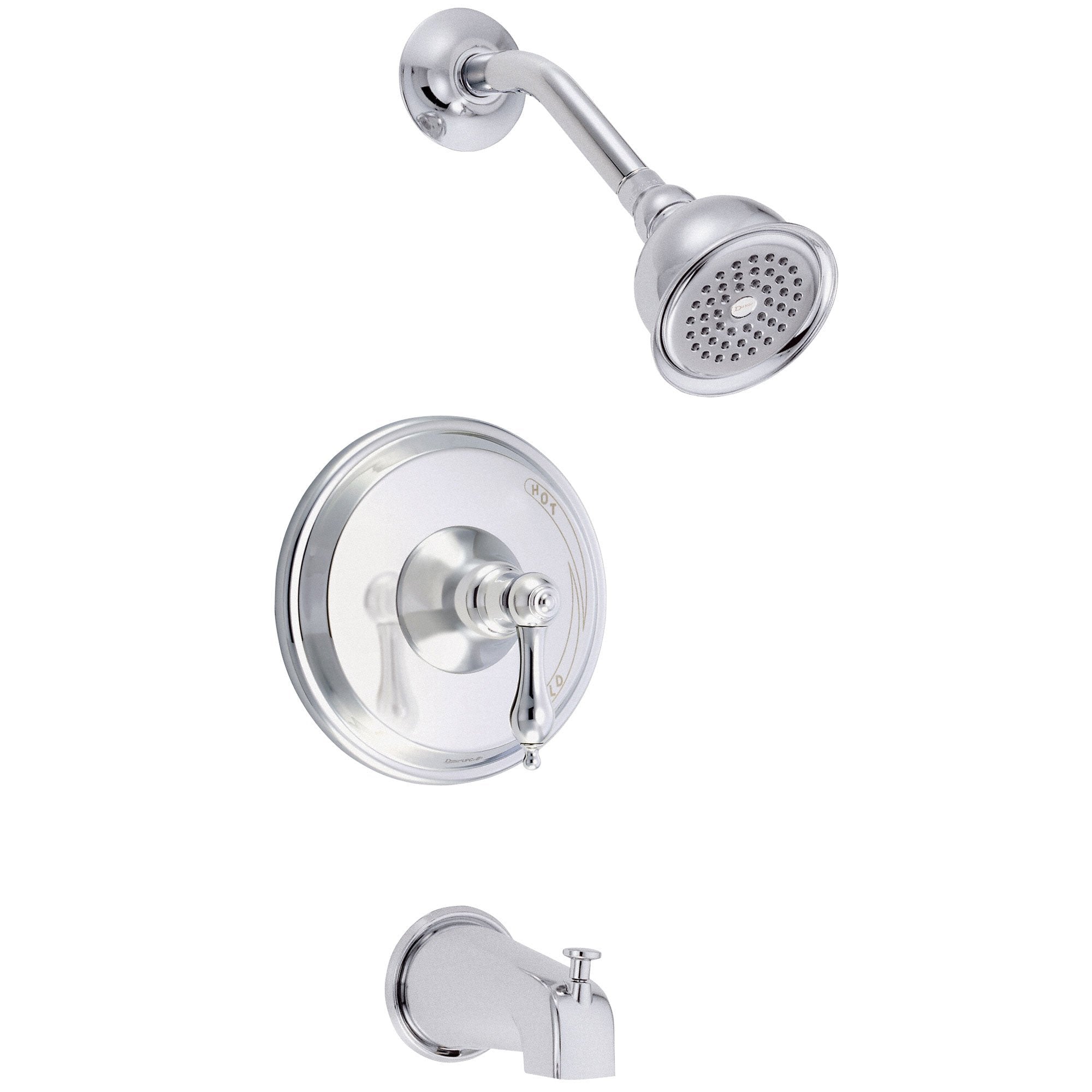 Danze Fairmont Chrome Single Lever Handle Tub and Shower Faucet with Rough-in Valve - Perfect for Bathroom Renovation and Modern Home Decor