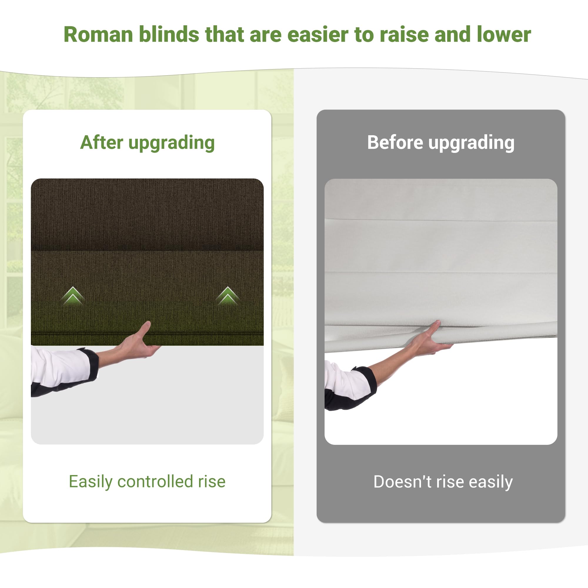 Blackout Cordless Roman Shades for Windows - Top Down Bottom Up Thermal Insulated Window Blinds, Easy to Install, Brown (59