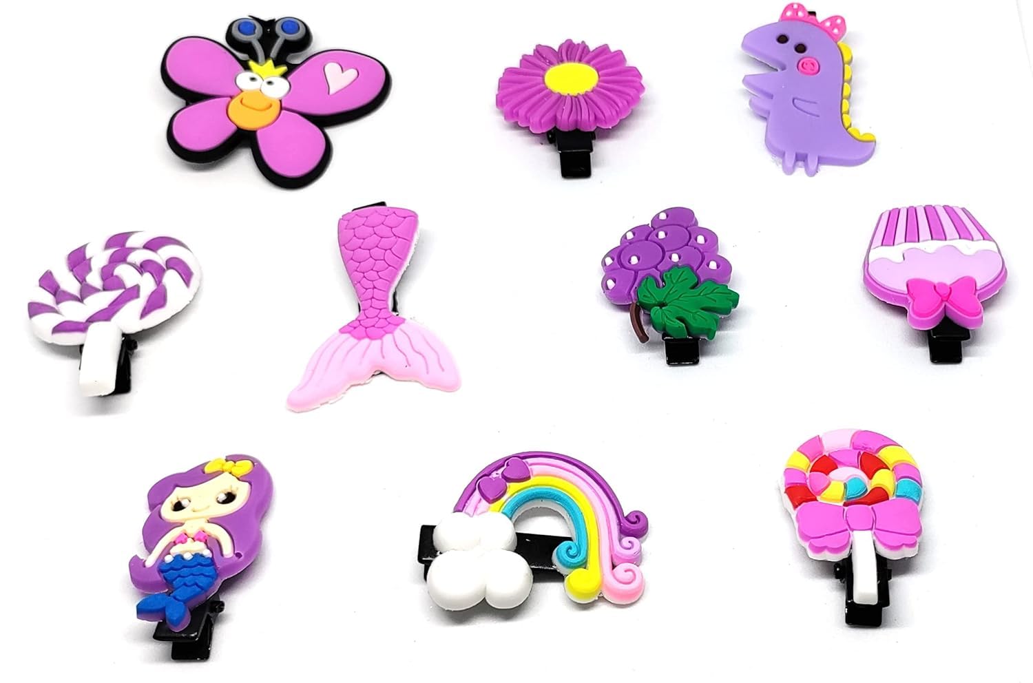 Rubela Girls Hair Clips - Cute Fruit & Unicorn Princess Hair Accessories for Kids, Toddlers & Teens - Perfect for School, Parties & Everyday Wear