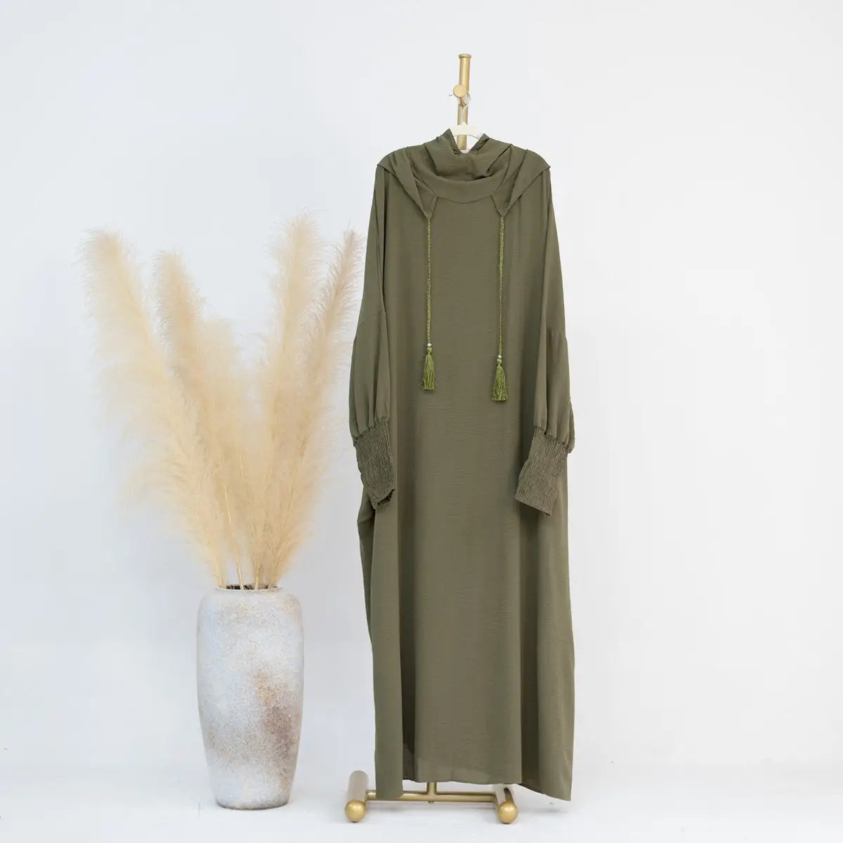 Premium Cotton Blend Hooded Abaya Prayer Dress - Modest Jilbab for Women - Perfect for Prayer, Mosque, and Everyday Wear