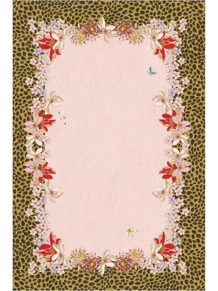 Leopard Floral Hand Tufted Area Rug - Premium Soft Living Room Carpet for Bedroom & Nursery Decor - Pre Order Now