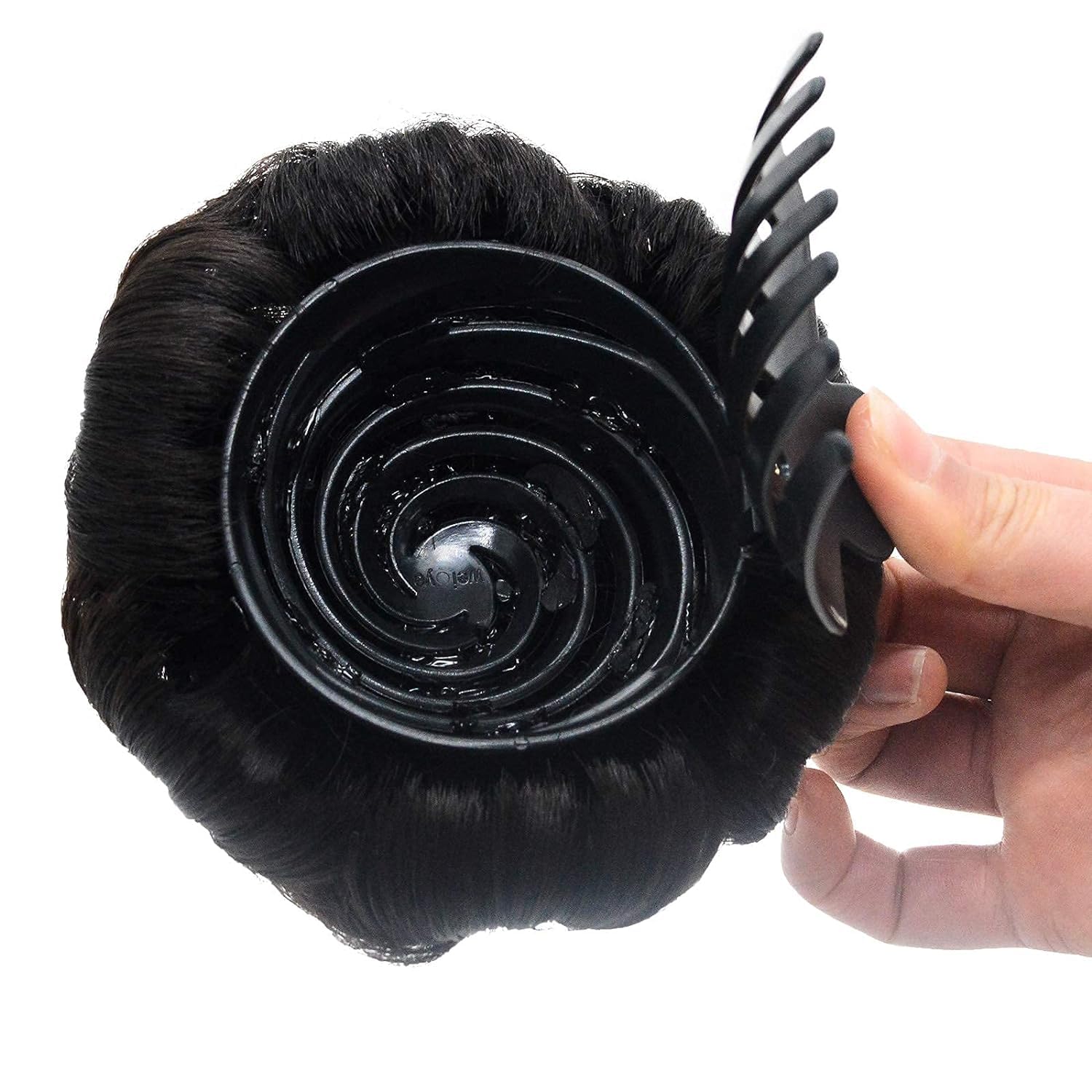 Stylish Women's Hair Bun Clip Extension - Artificial Fake Hair Donut Bun Maker for Women (Black) | Perfect for Updos, Ponytails & Special Occasions