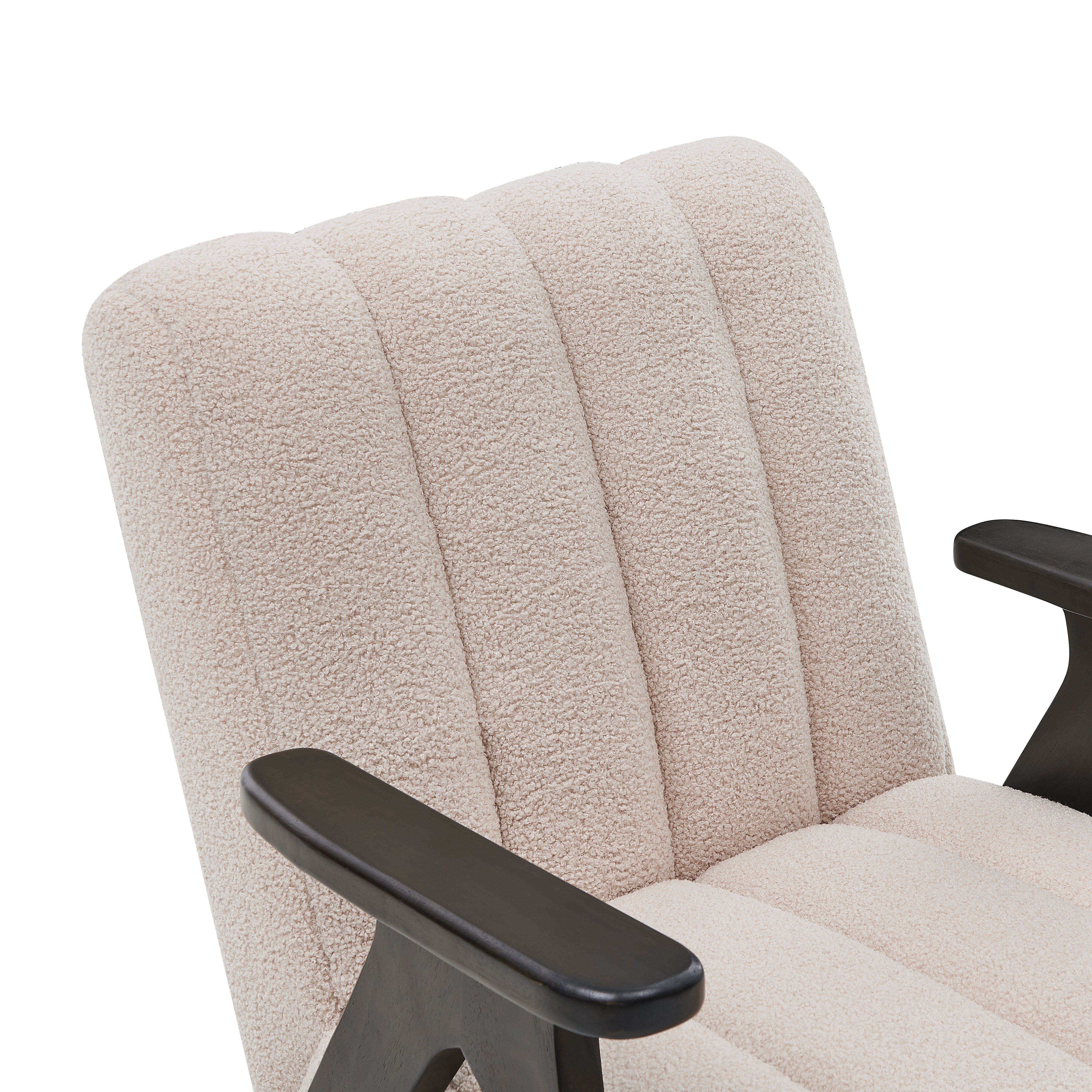 Roundhill Furniture Rella Modern Accent Chair with Espresso Wood Frame - Stylish Living Room Seating for Home Office, Lounge & Bedroom Decor