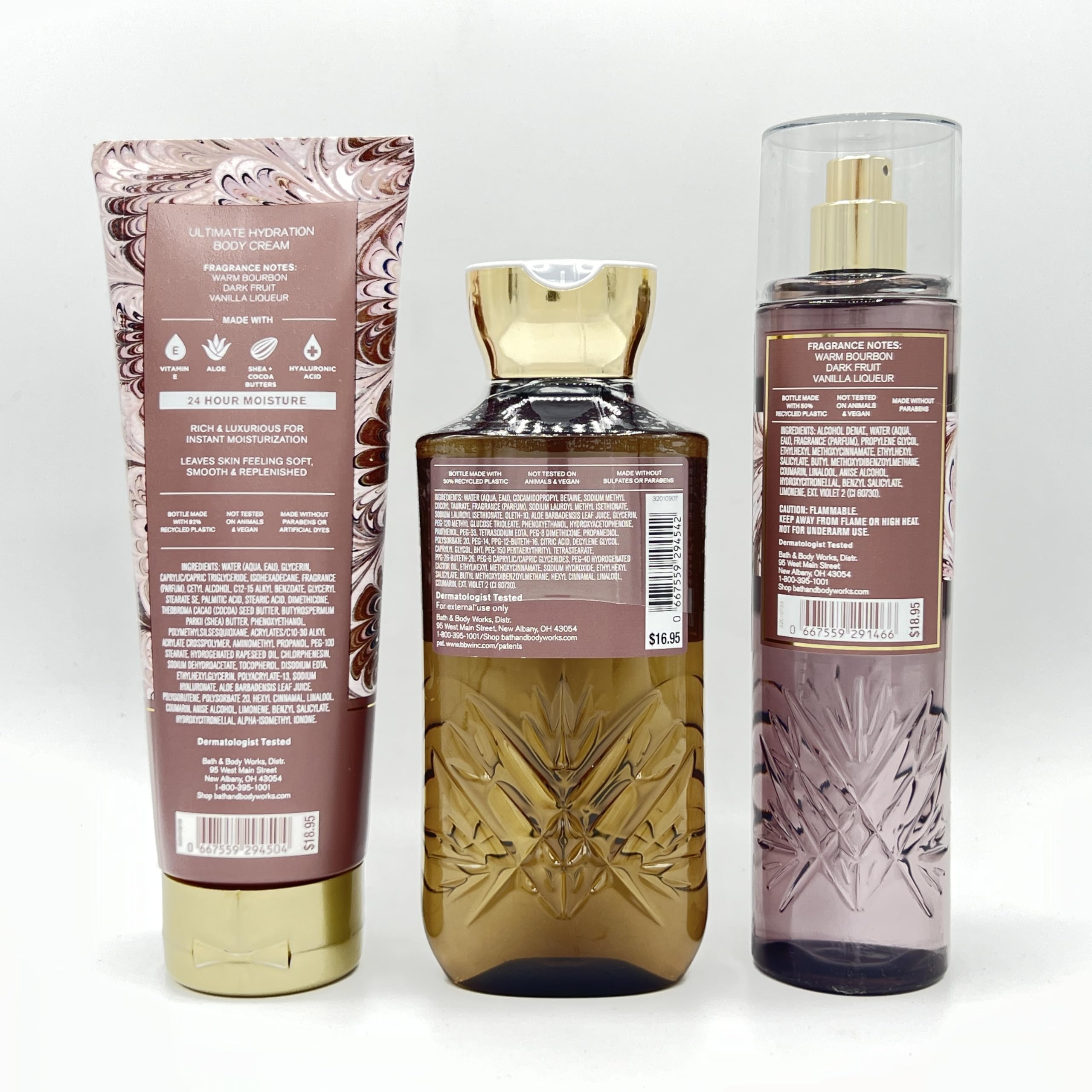 Cozy Vanilla Bourbon 3-Piece Bath & Body Gift Set - Ultra Hydrating Body Cream, Shower Gel & Fragrance Mist | Perfect for Self-Care, Spa Days & Gifts