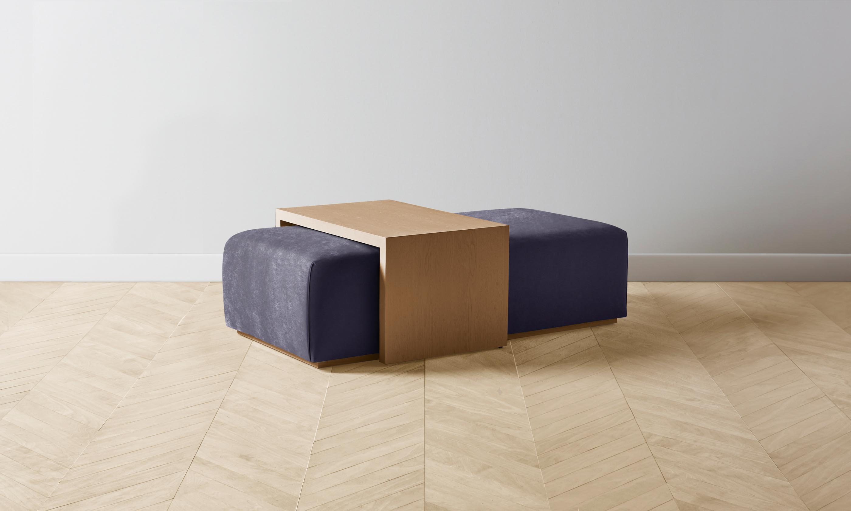 The Bowery Ottoman - Luxe Performance Velvet Flannel Upholstered Storage Bench for Living Room, Bedroom & Entryway - Stylish & Functional Home Decor