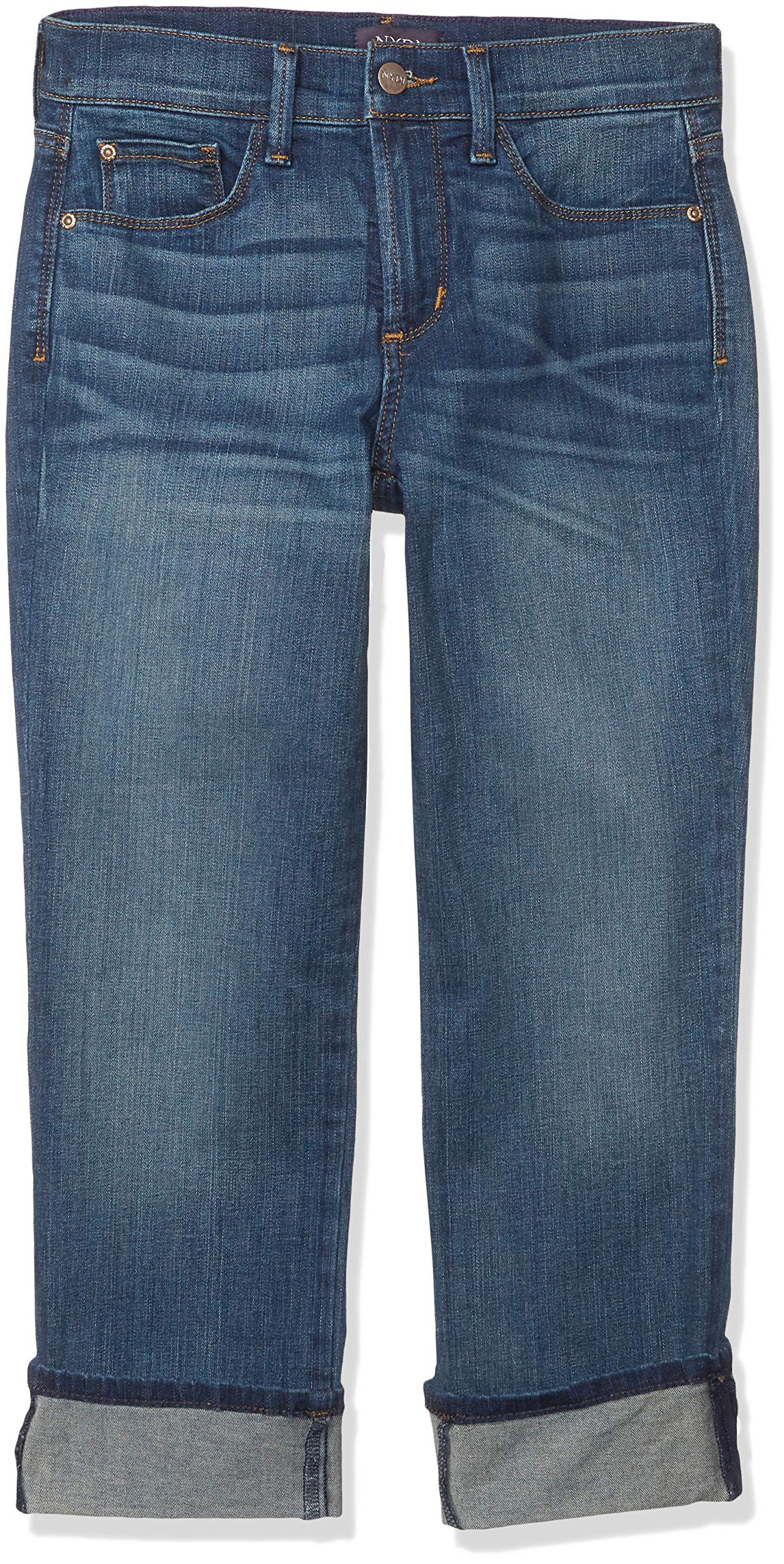 NYDJ Women's Dayla Wide Cuff Capri Jeans - Stretch Denim Pants for Casual Wear & Summer Outfits