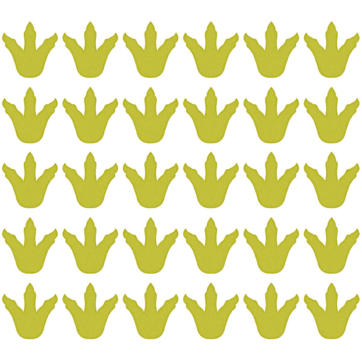 Dinosaur Footprints Floor & Wall Decals - 30-Piece Peel and Stick Sticker Set in Gold - Perfect for Kids' Rooms, Playrooms & Nursery Decor